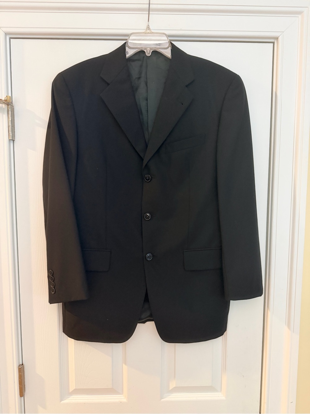 Men's Size 38S "Joseph Abboud" Black Three-Button Suit Jacket Nordstrom GUC